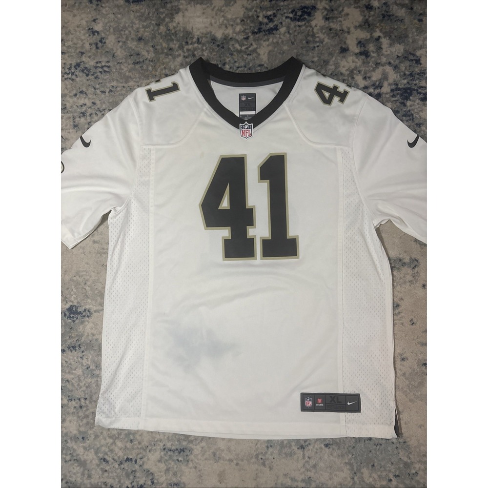 Nike NFL New Orleans Saints #41 KAMARA On Field Jersey XL White Black  READ